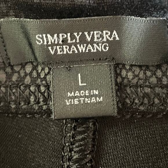 Simply Vera VeraWang Black Reptile Print Skinny Pants Size L Stretchy Going Out - Picture 7 of 9